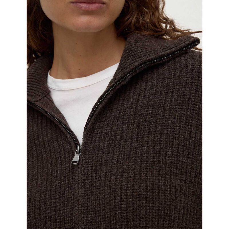 Assembly Label Kaia Wool Zip Sweater Ganache Marle image number 2